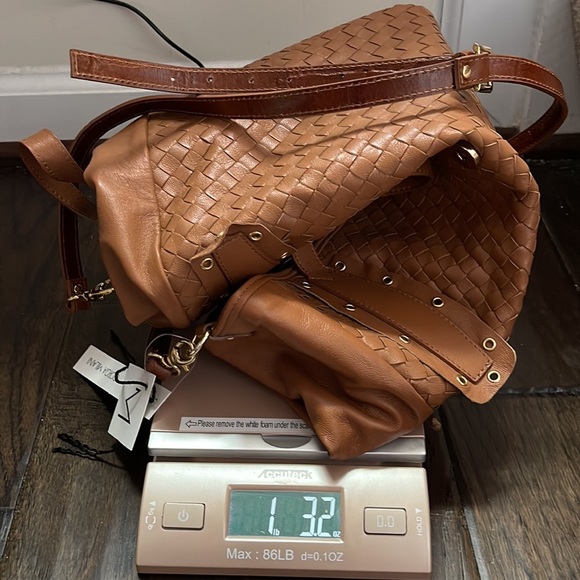 Giorgia Milani Made In Italy Italian Soft Lightweight Leather tote bag, Brown. - Picture 9 of 9